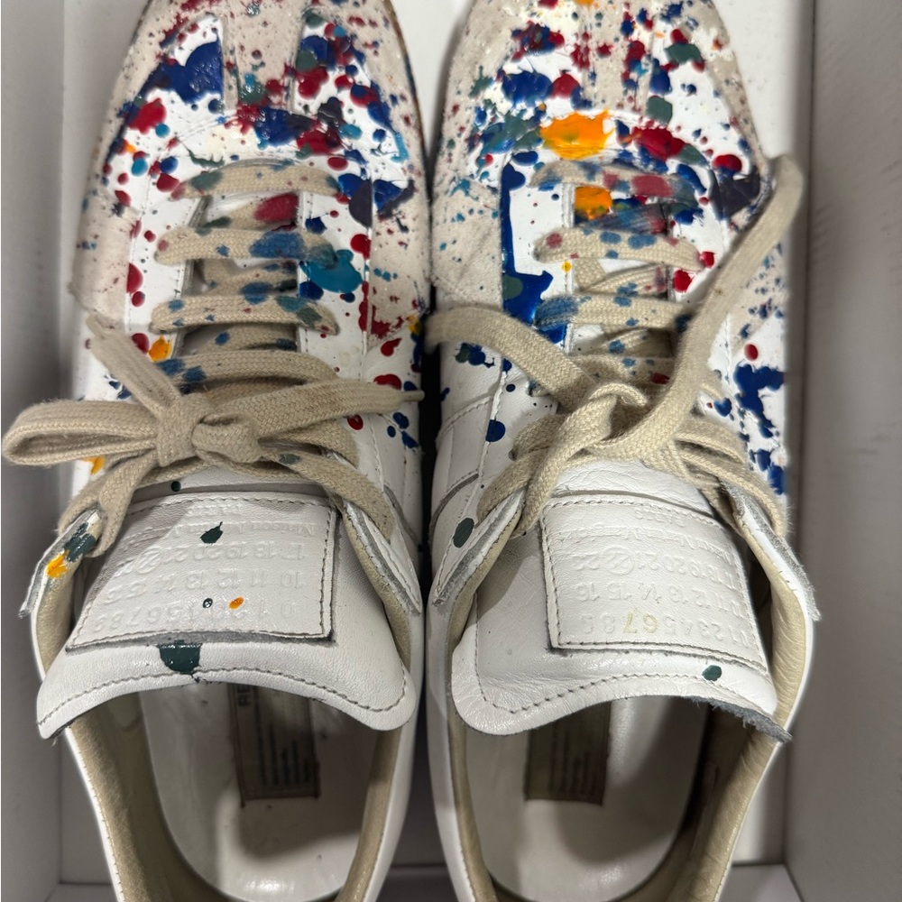 Colorful Splatter Kids Sneakers